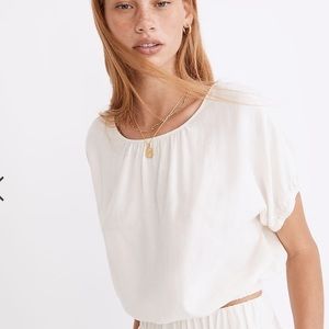 Madewell Linen-blend Bubble top
